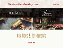 Tablet Screenshot of christmaspartybookings.com